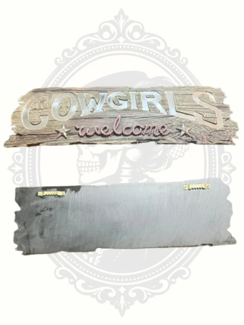 Cowgirls Welcome Mirror Wall Sign Rustic Western Farmhouse Country Decor